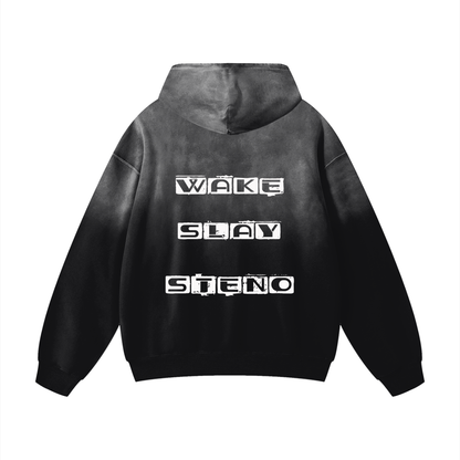 Steno Flame Heavyweight Sunfade Oversized Hoodie