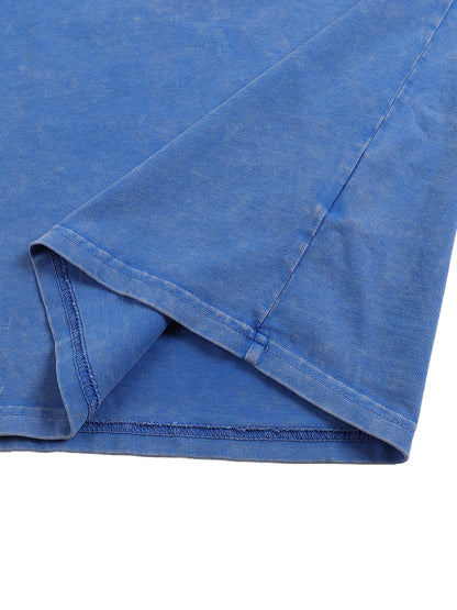 Steno Flame Snow Washed Oversized Cotton T-Shirt